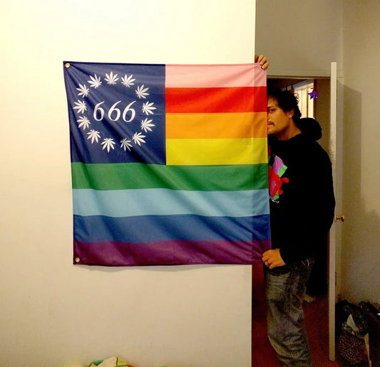 PRIDE WEED 666 FLAG