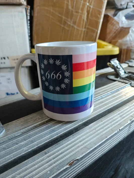 PRIDE WEED 666 FLAG MUG